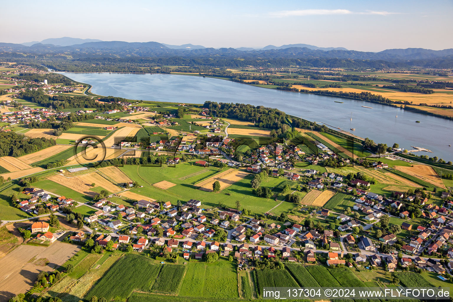 Ptuj reservoir in Ptuj in the state Slovenia, Slovenia