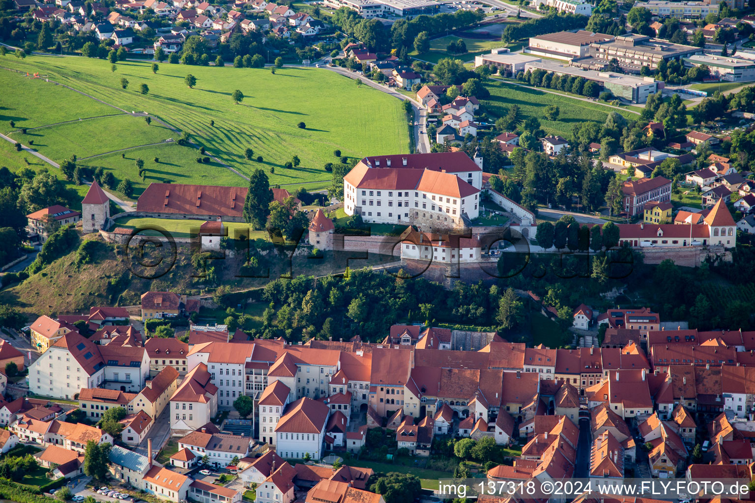 Castle Ptuj/Grade Ptuj above the old town in Ptuj in the state Slovenia, Slovenia