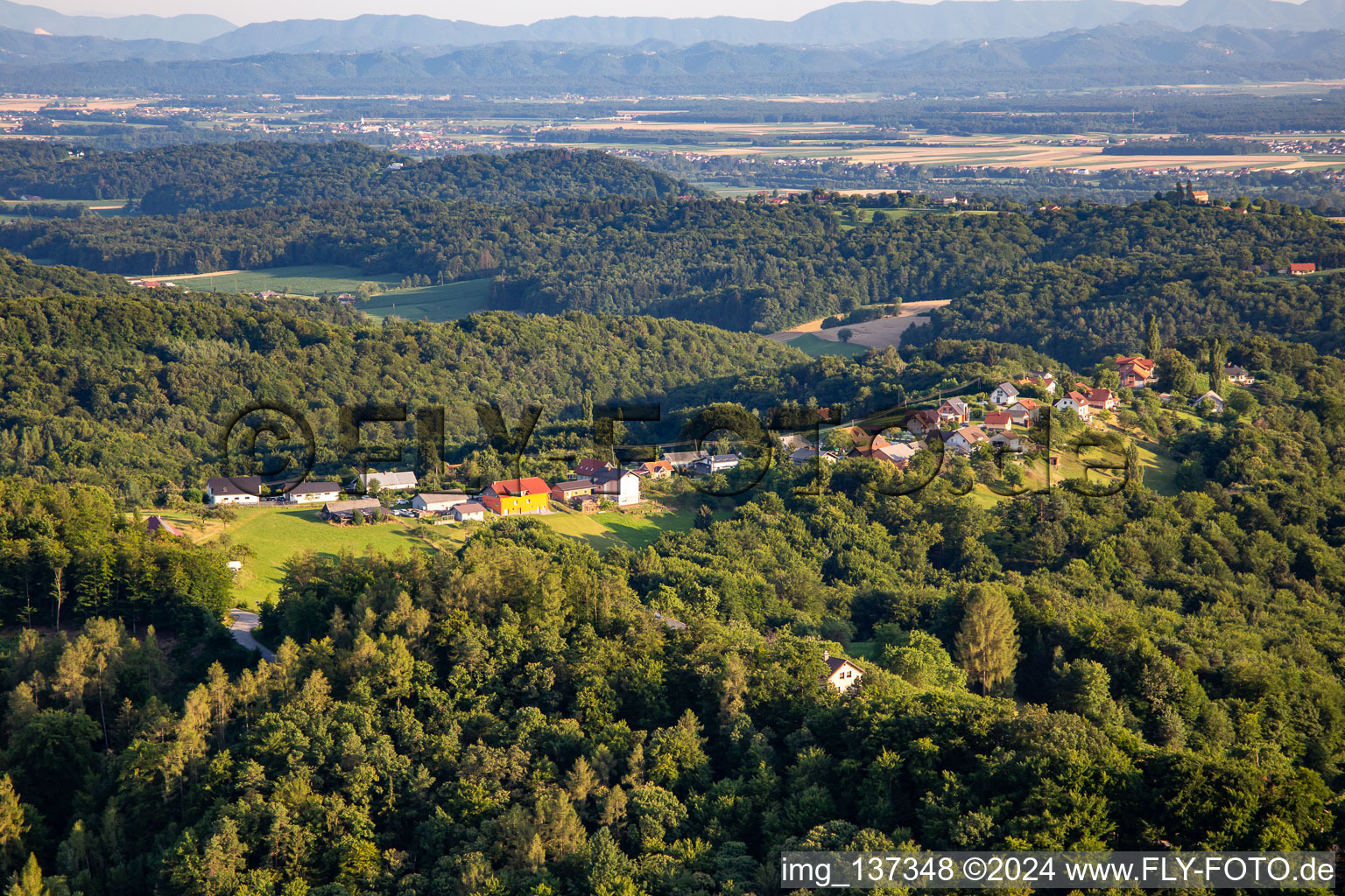 Village on a hill in Ptuj in the state Slovenia, Slovenia