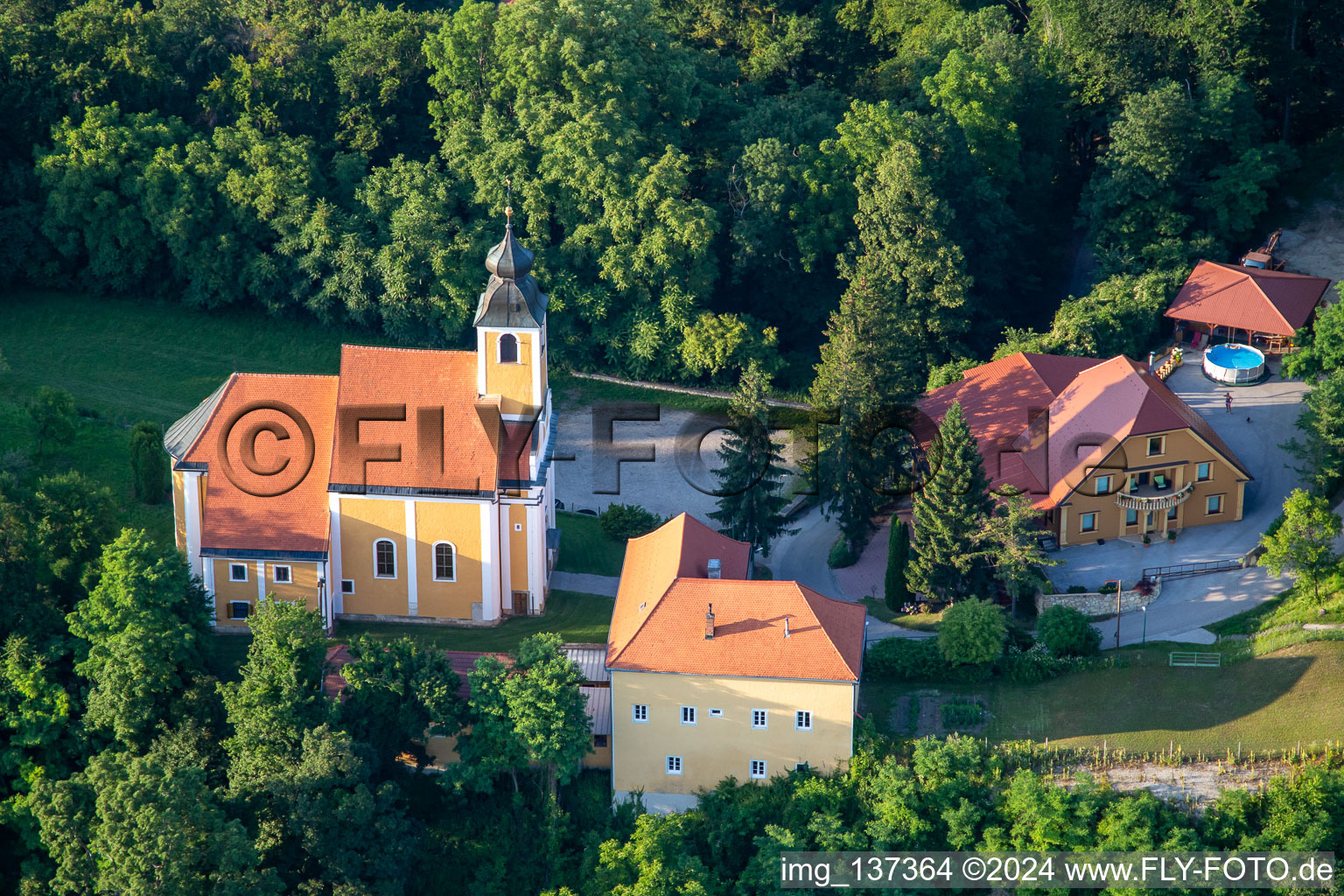 Church of Župnijska cerkev sv. Marije Vnebovzete on the Vurberg in Duplek in the state Slovenia, Slovenia