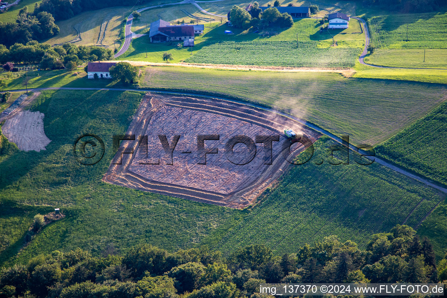 Grain harvest in Duplek in the state Slovenia, Slovenia