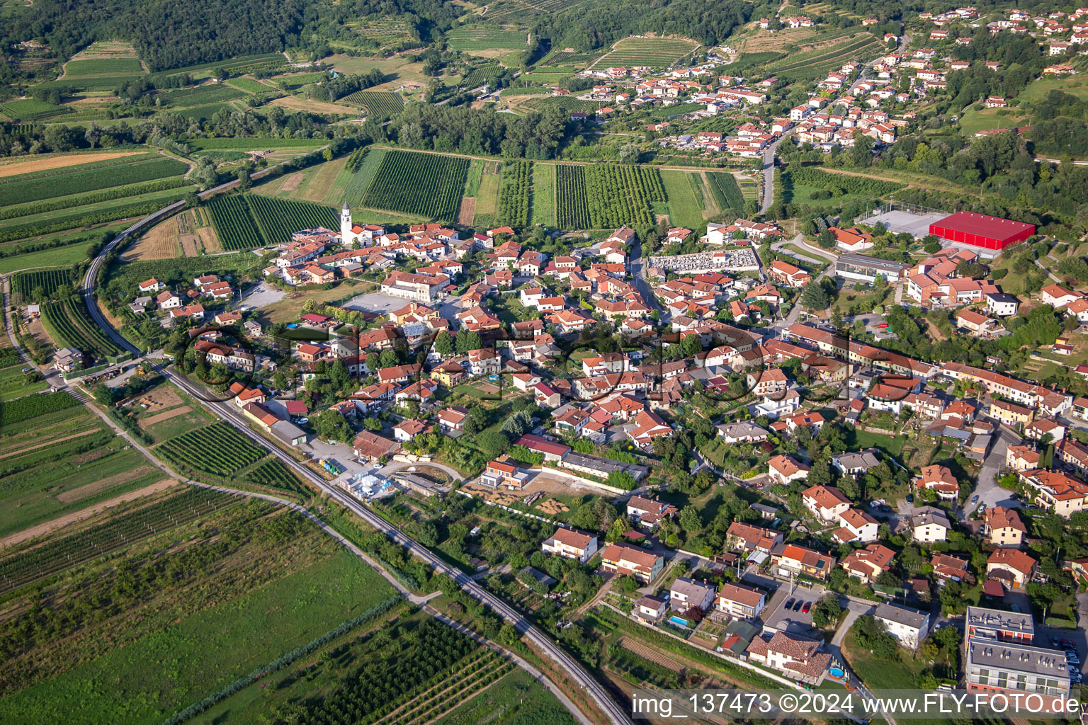 Aerial photograpy of Nova Gorica in the state Slovenia, Slovenia