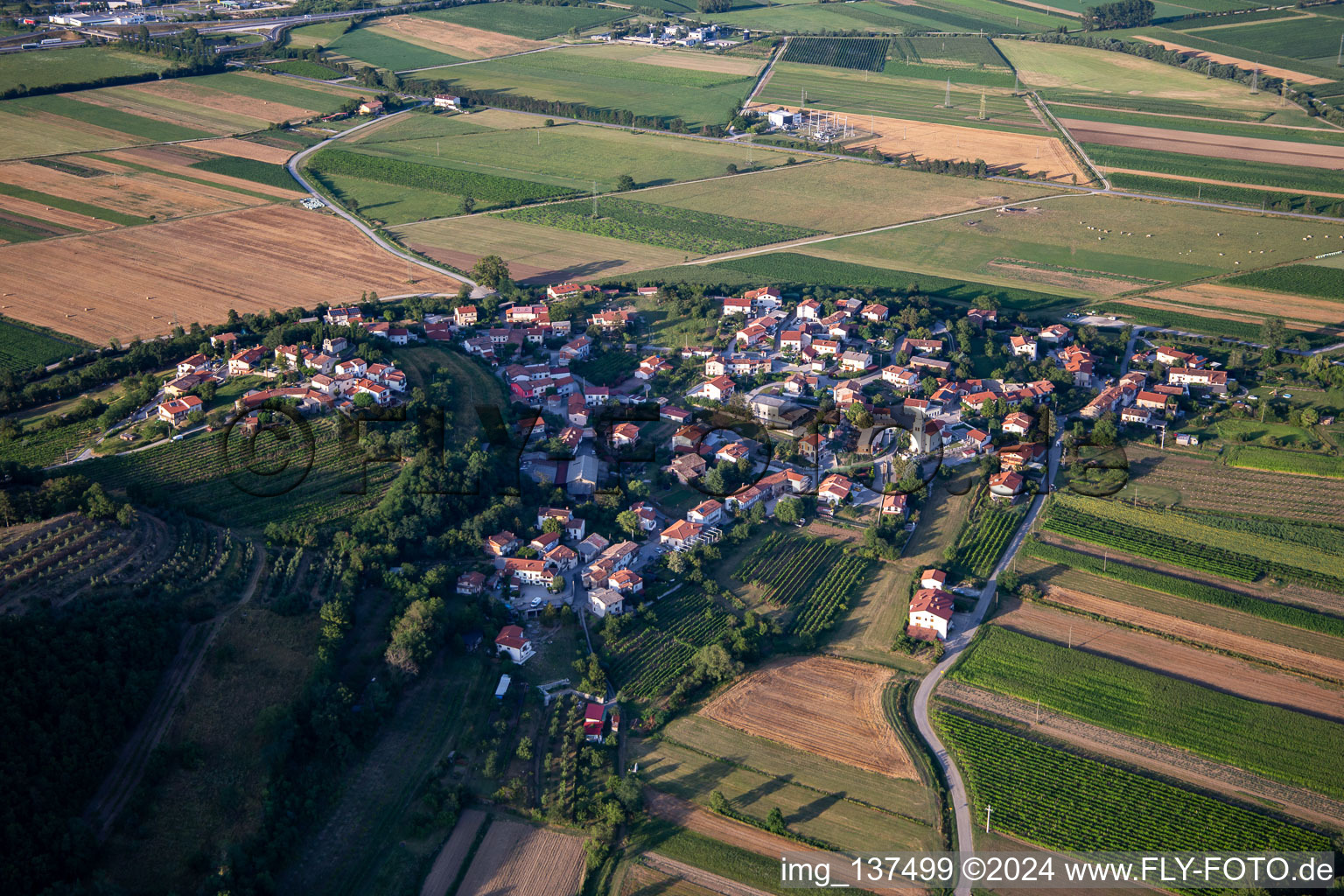 Aerial view of Ajdovščina in the state Slovenia, Slovenia