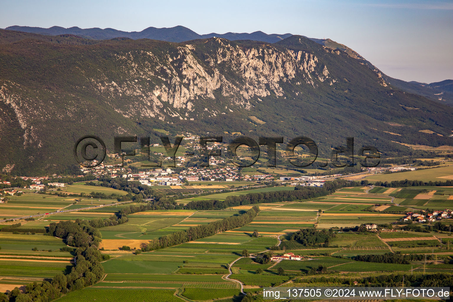 Valley at the foot of Ledenik na Nanosu National Park in Vipava in the state Slovenia, Slovenia