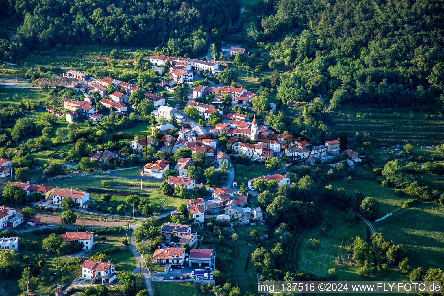 Ajdovščina in the state Slovenia, Slovenia seen from above