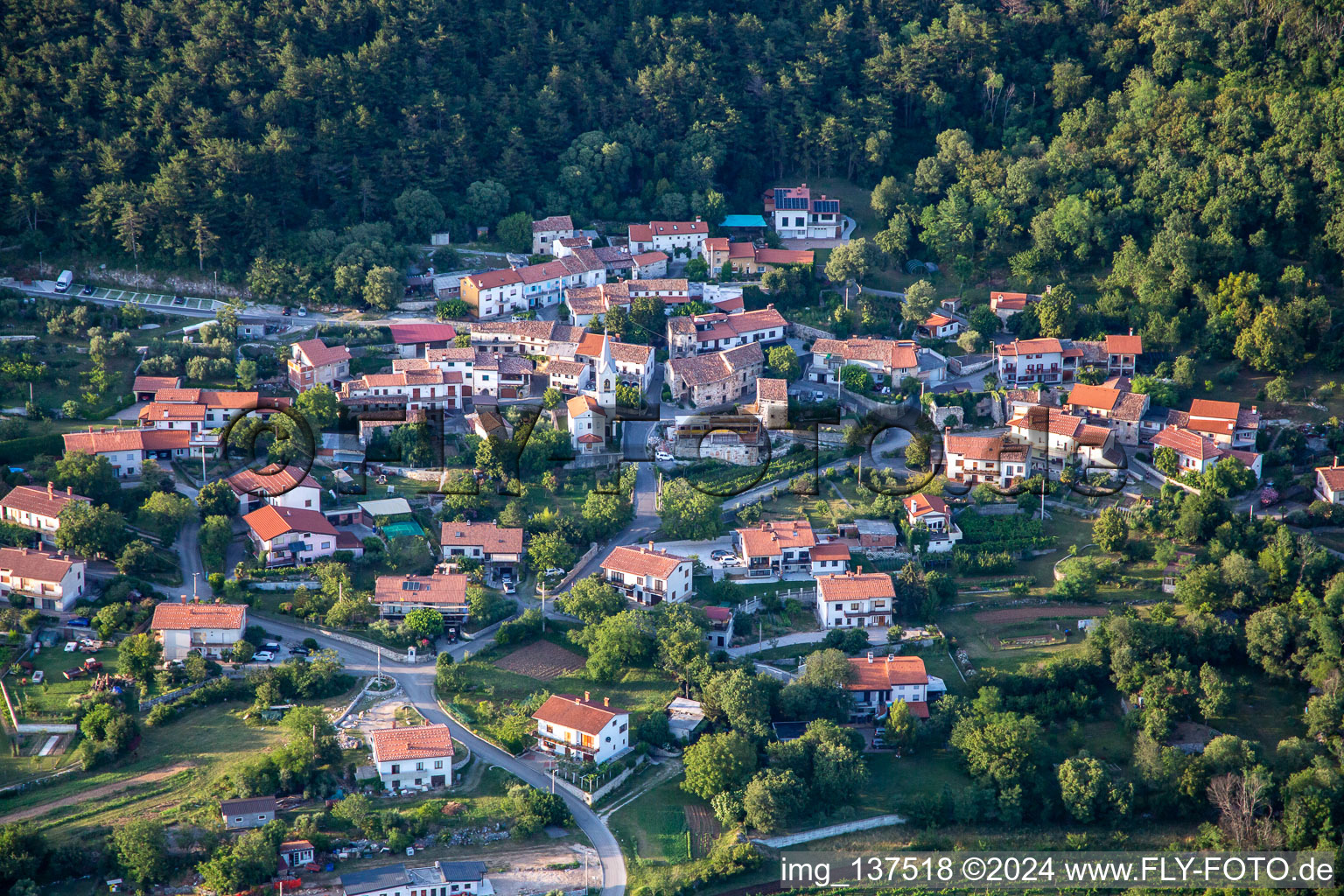 Bird's eye view of Ajdovščina in the state Slovenia, Slovenia