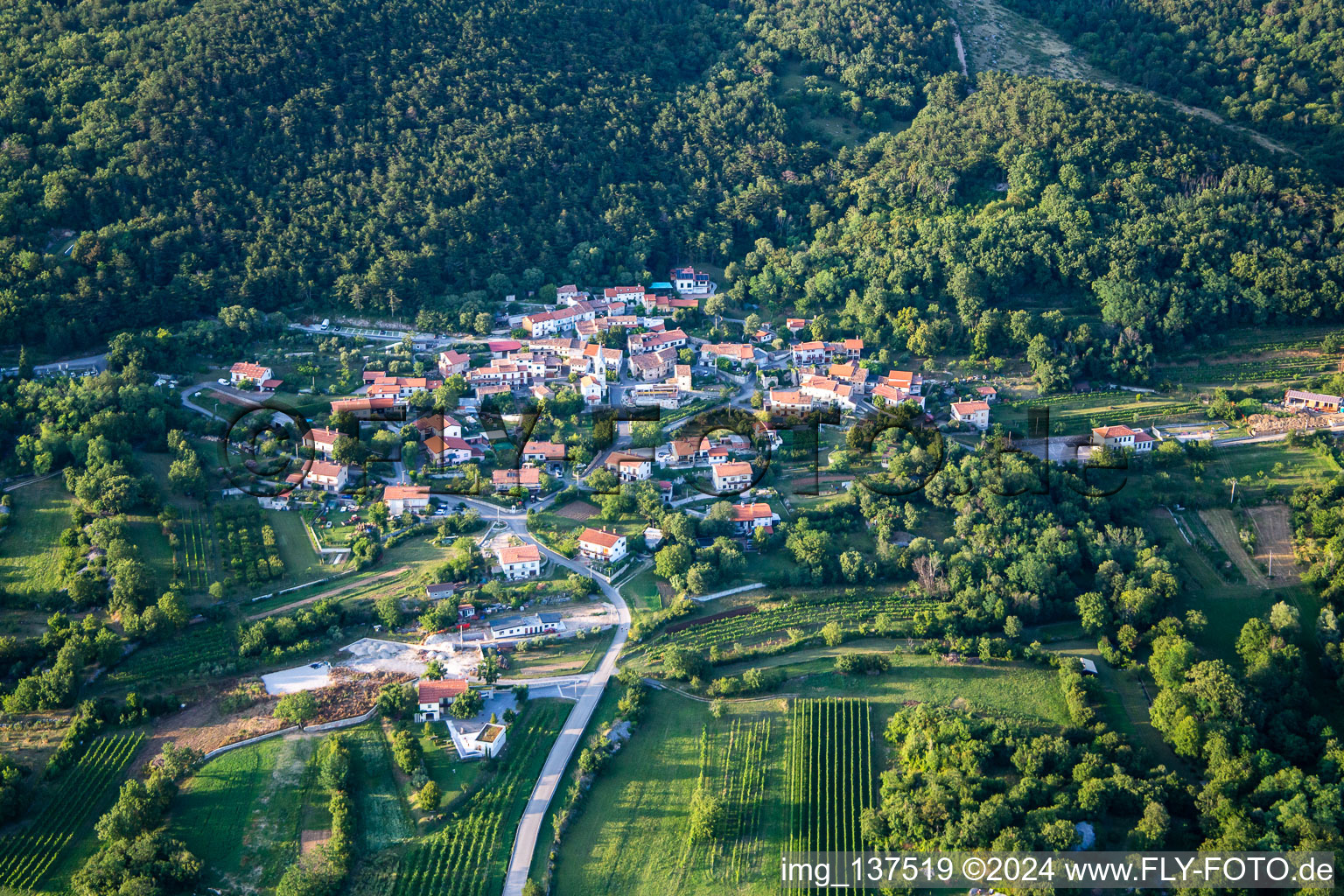 Ajdovščina in the state Slovenia, Slovenia viewn from the air