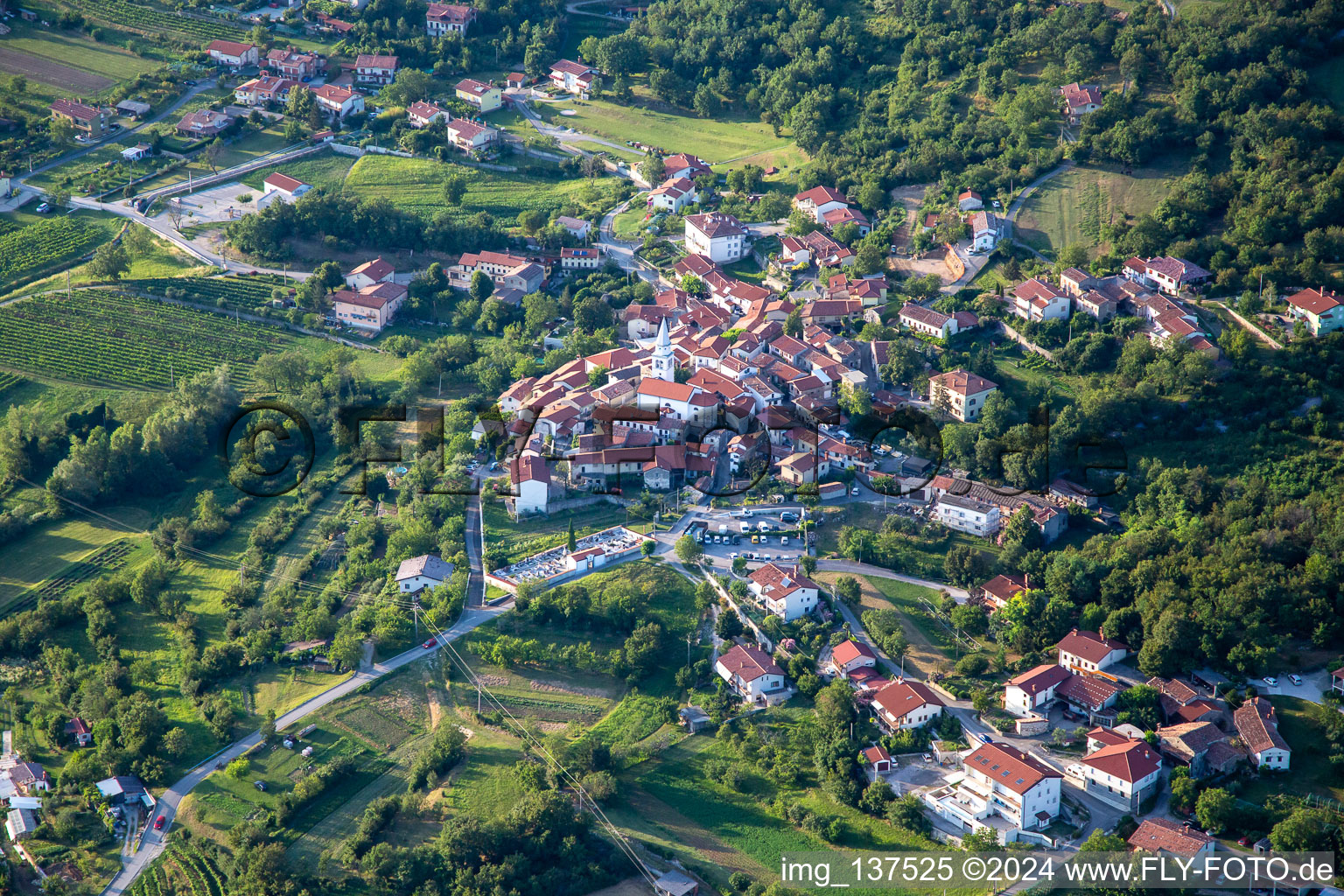 Nova Gorica in the state Slovenia, Slovenia out of the air