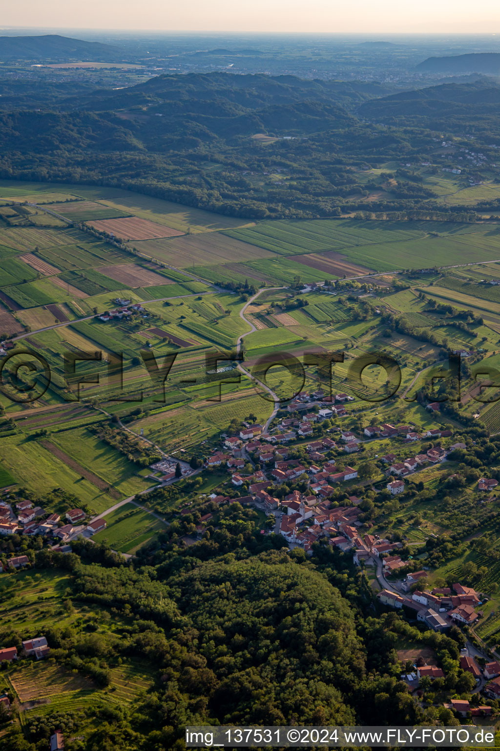 Nova Gorica in the state Slovenia, Slovenia seen from above