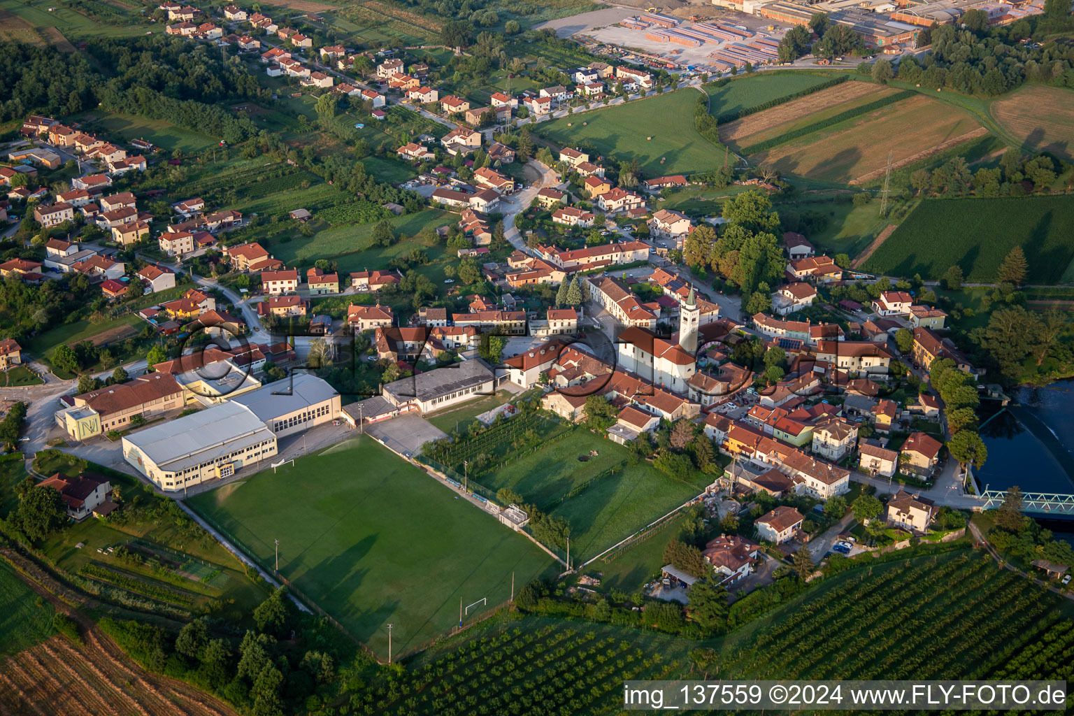 Aerial view of Renče-Vogrsko in the state Slovenia, Slovenia