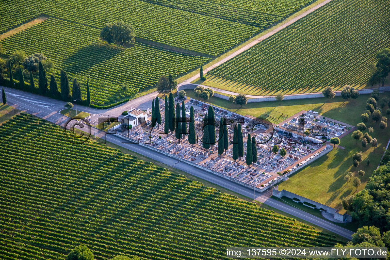 Municipal cemetery San Lorenzo Isontino in San Lorenzo Isontino in the state Gorizia, Italy