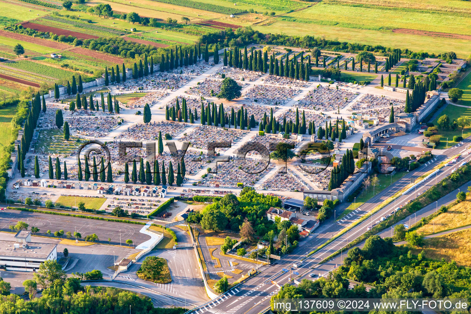 Cemetery Cimitero monumentale di Gorizia in Gorizia in the state Gorizia, Italy