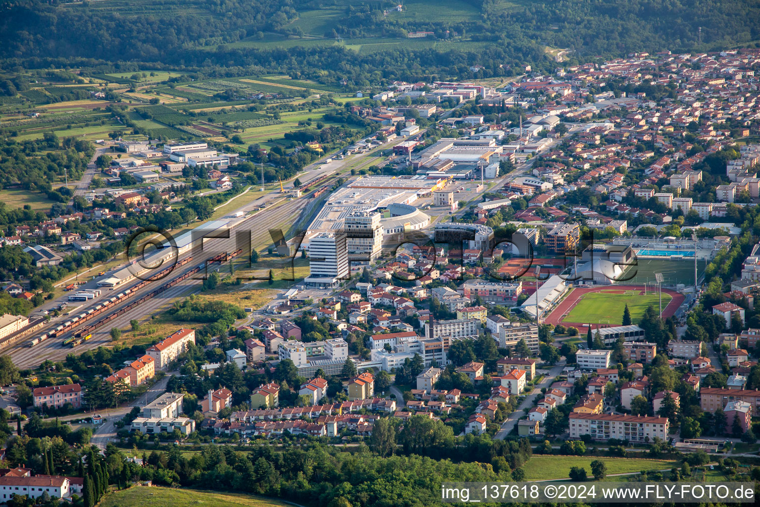 Downtown W from South in Nova Gorica in the state Slovenia, Slovenia