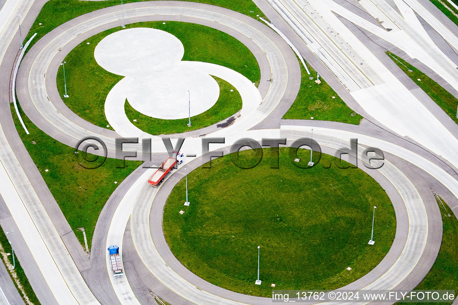 Test track for trucks from Daimler in Woerth am Rhein in the state Rhineland-Palatinate