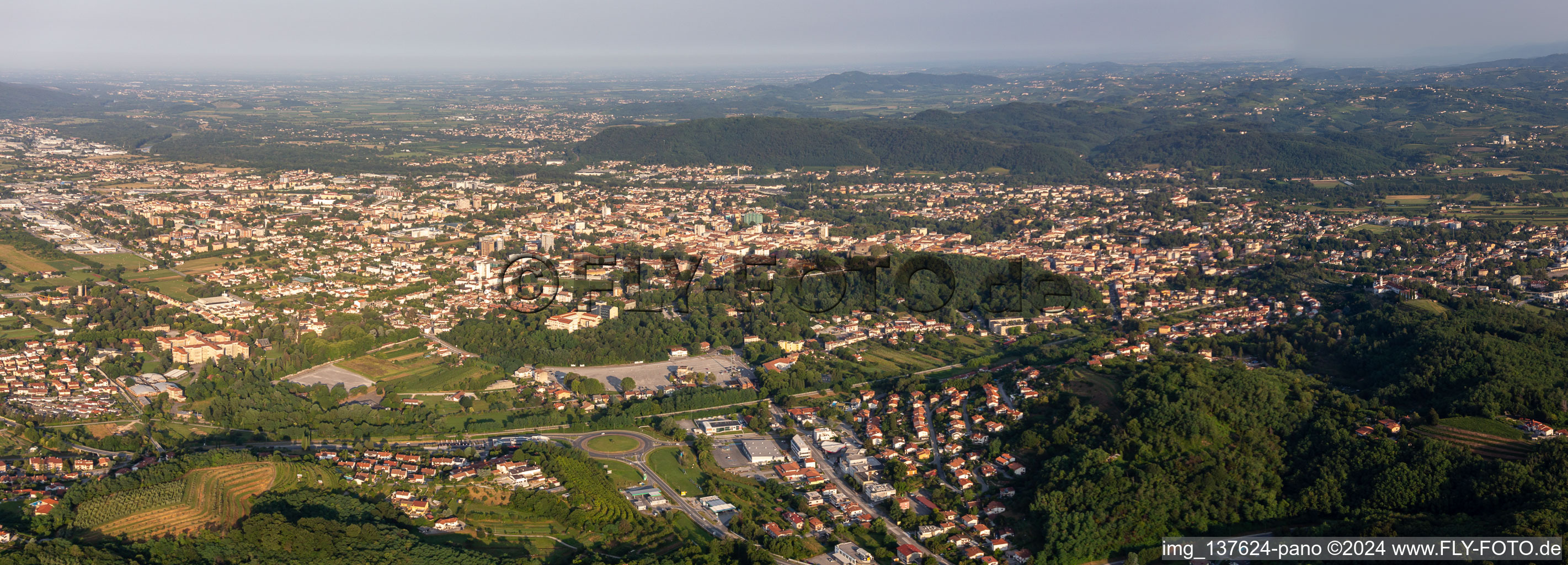 General view from the east in Gorizia in the state Gorizia, Italy