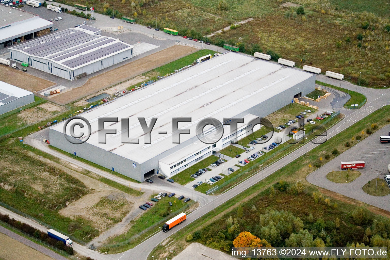 Oberwald industrial area in Wörth am Rhein in the state Rhineland-Palatinate, Germany