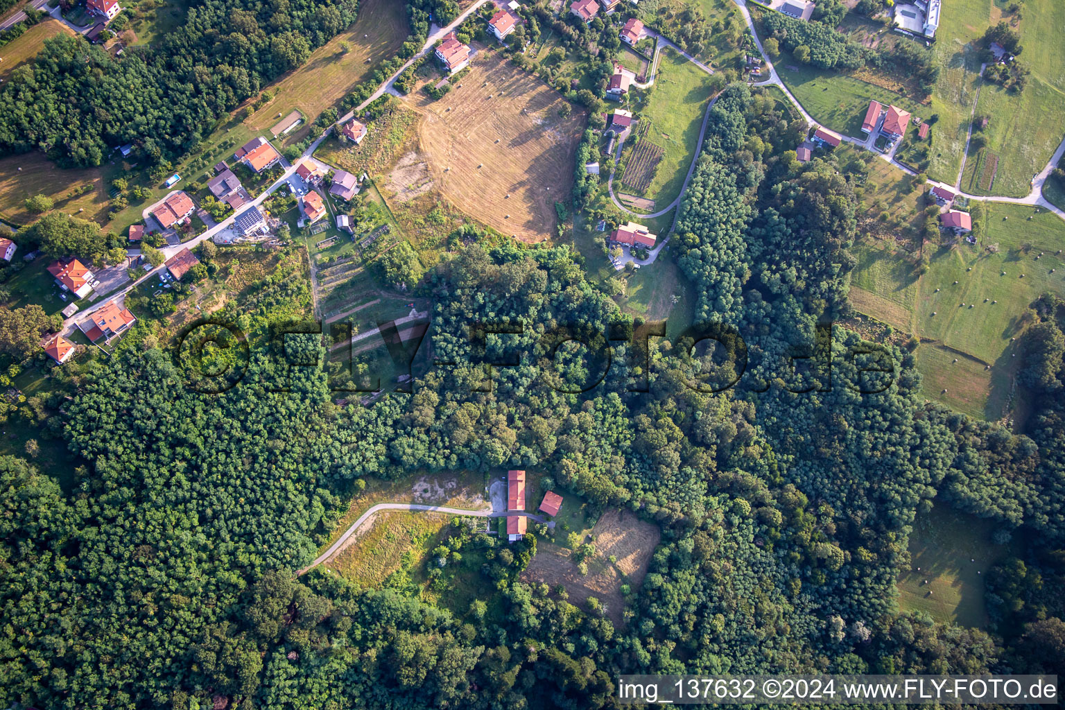 Aerial view of District Rosenthal in Nova Gorica in the state Slovenia, Slovenia