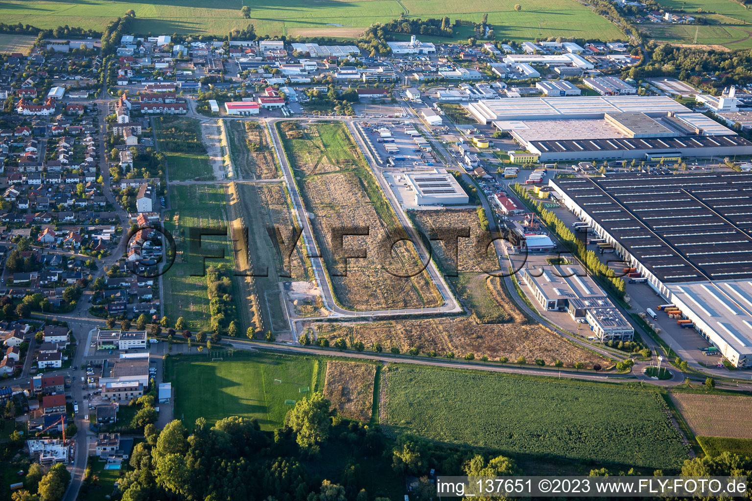 Development of the expansion of the Interpark in Offenbach an der Queich in the state Rhineland-Palatinate, Germany