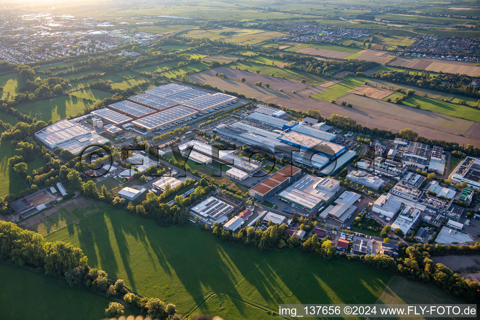 Industrial area with Ronal and Michelin in Landau in der Pfalz in the state Rhineland-Palatinate, Germany