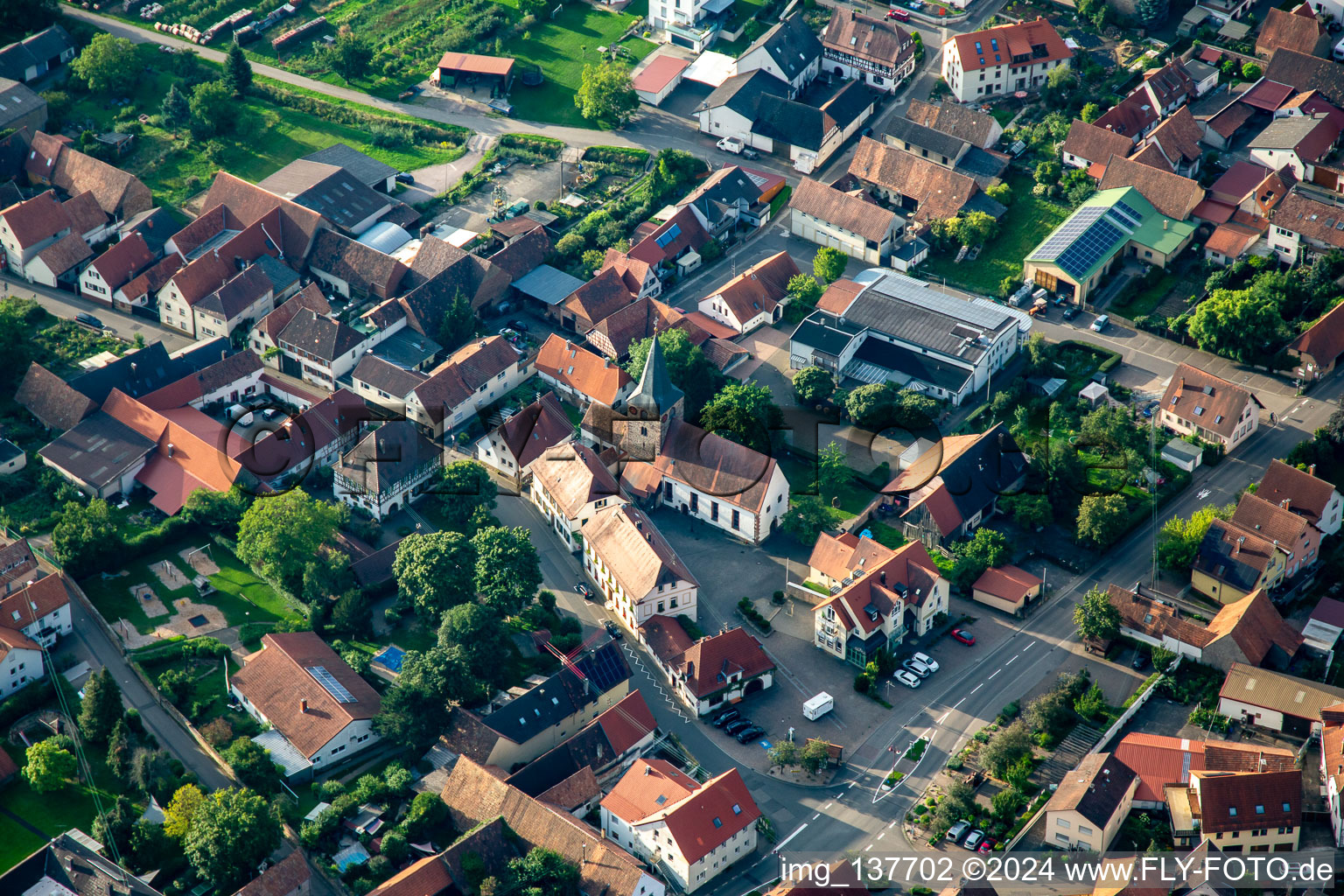 City hall in Oberotterbach in the state Rhineland-Palatinate, Germany