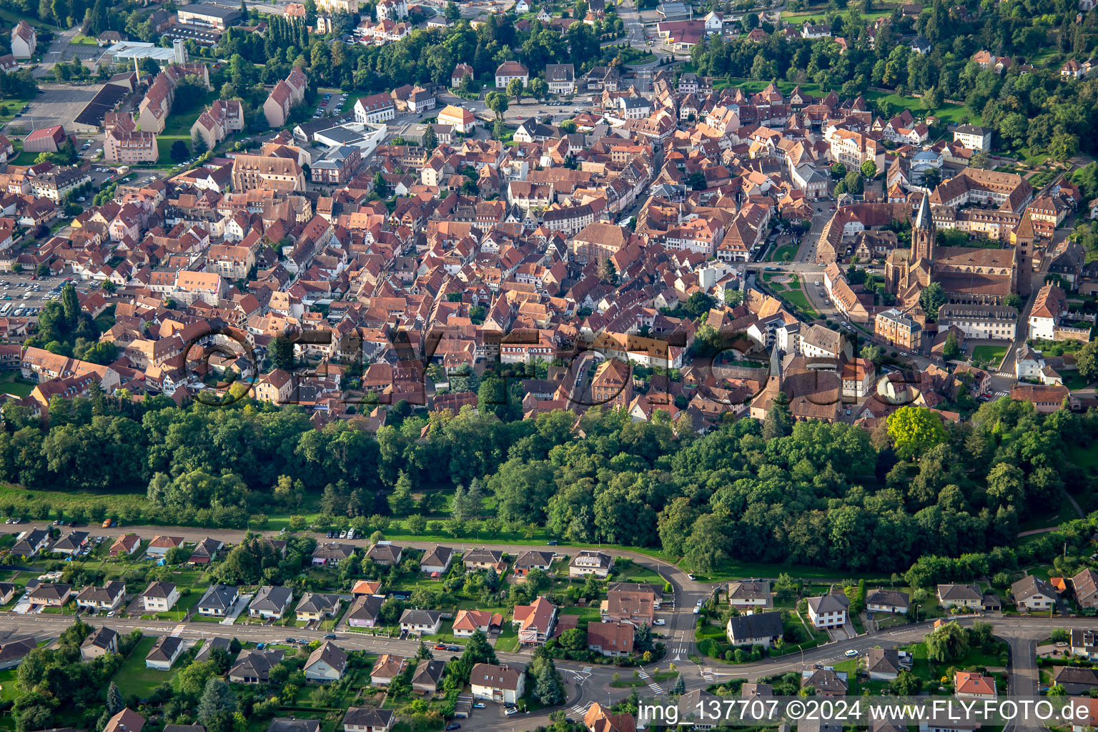 From the north in Wissembourg in the state Bas-Rhin, France