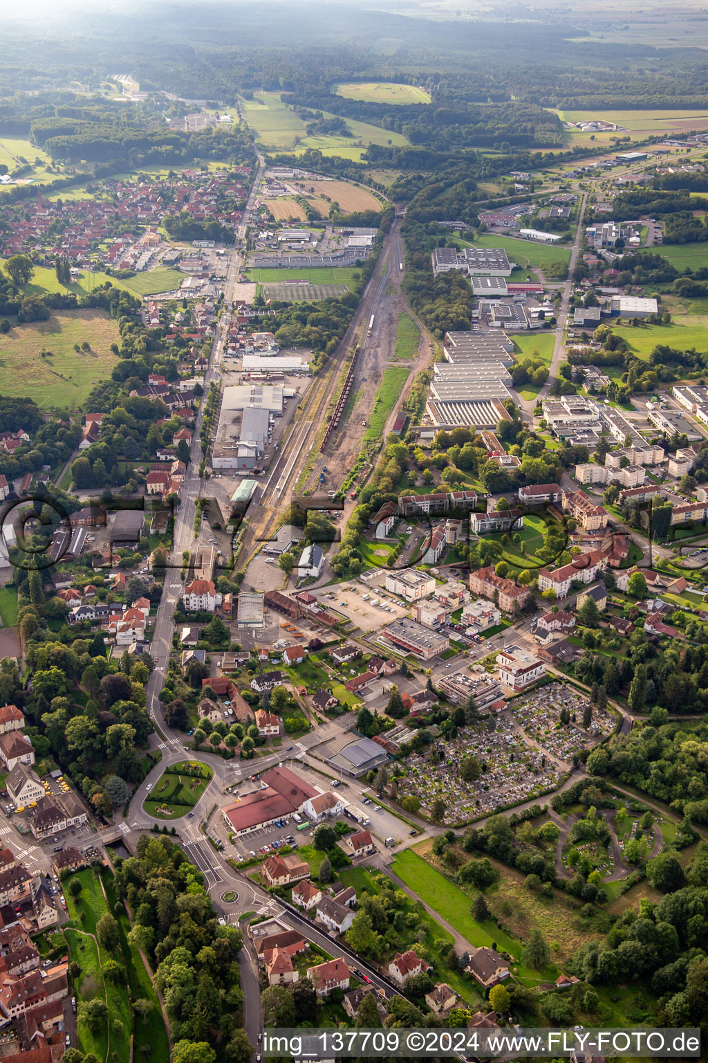 Terminus in Wissembourg in the state Bas-Rhin, France