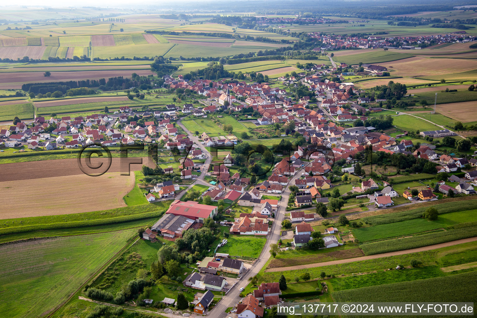 Grand Rue in Aschbach in the state Bas-Rhin, France