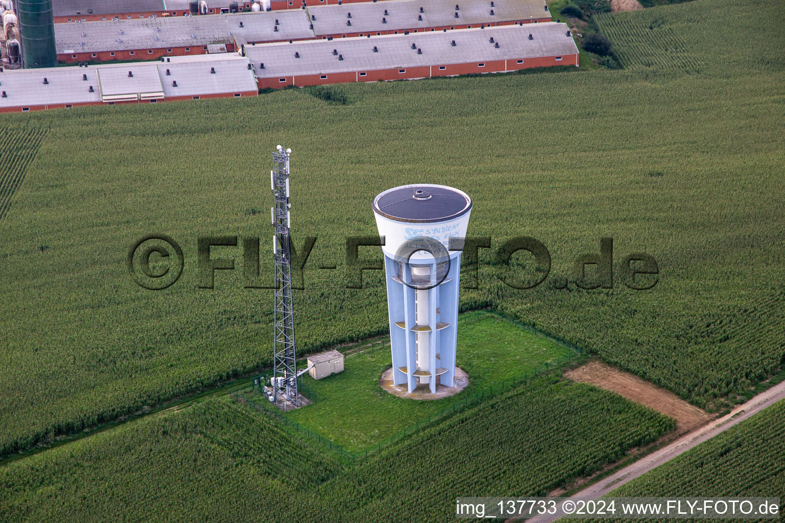 Water tower in Wintzenbach in the state Bas-Rhin, France