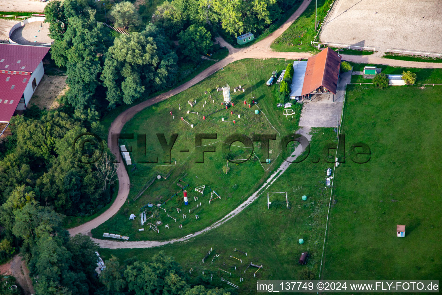 Drone recording of Harras De La Née in Mothern in the state Bas-Rhin, France