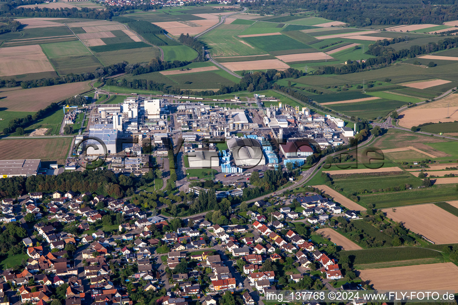 Dow MF Production GmbH & Co. Ohg and UHU logistics center in the district Greffern in Rheinmünster in the state Baden-Wuerttemberg, Germany