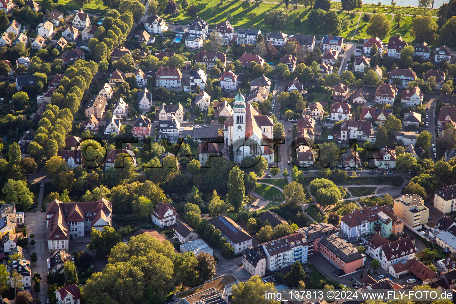 St. John Nepomuk Church in Kehl in the state Baden-Wuerttemberg, Germany