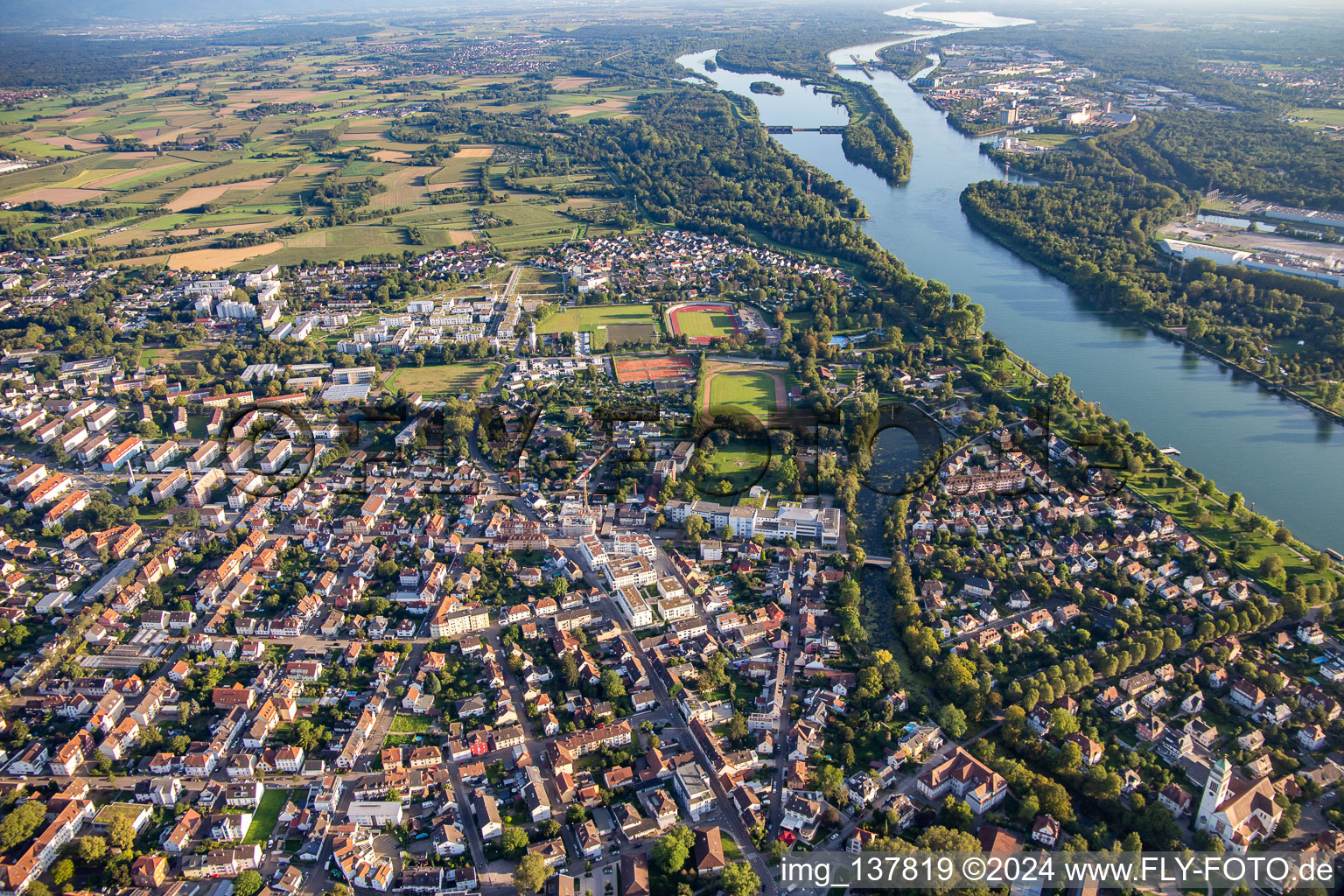 From the north in Kehl in the state Baden-Wuerttemberg, Germany