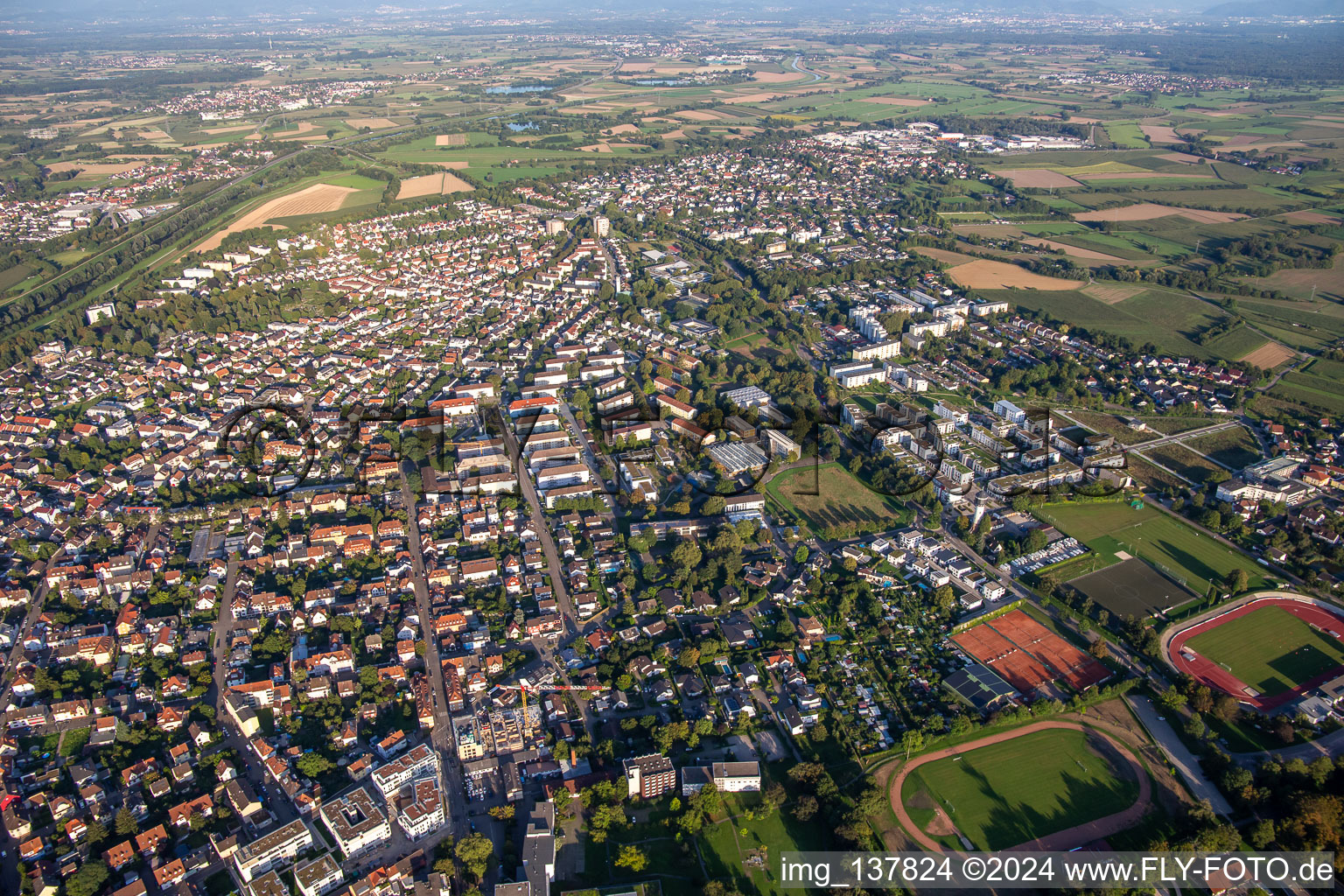 From the northwest in Kehl in the state Baden-Wuerttemberg, Germany