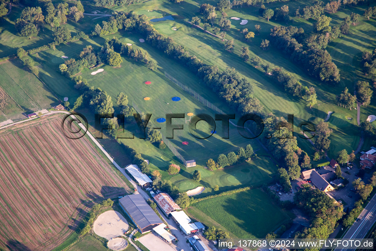 Aerial view of Golf Club Strasbourg in Illkirch-Graffenstaden in the state Bas-Rhin, France