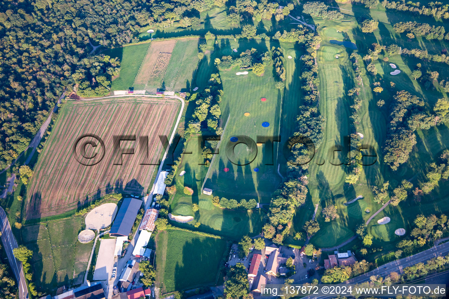 Oblique view of Golf Club Strasbourg in Illkirch-Graffenstaden in the state Bas-Rhin, France