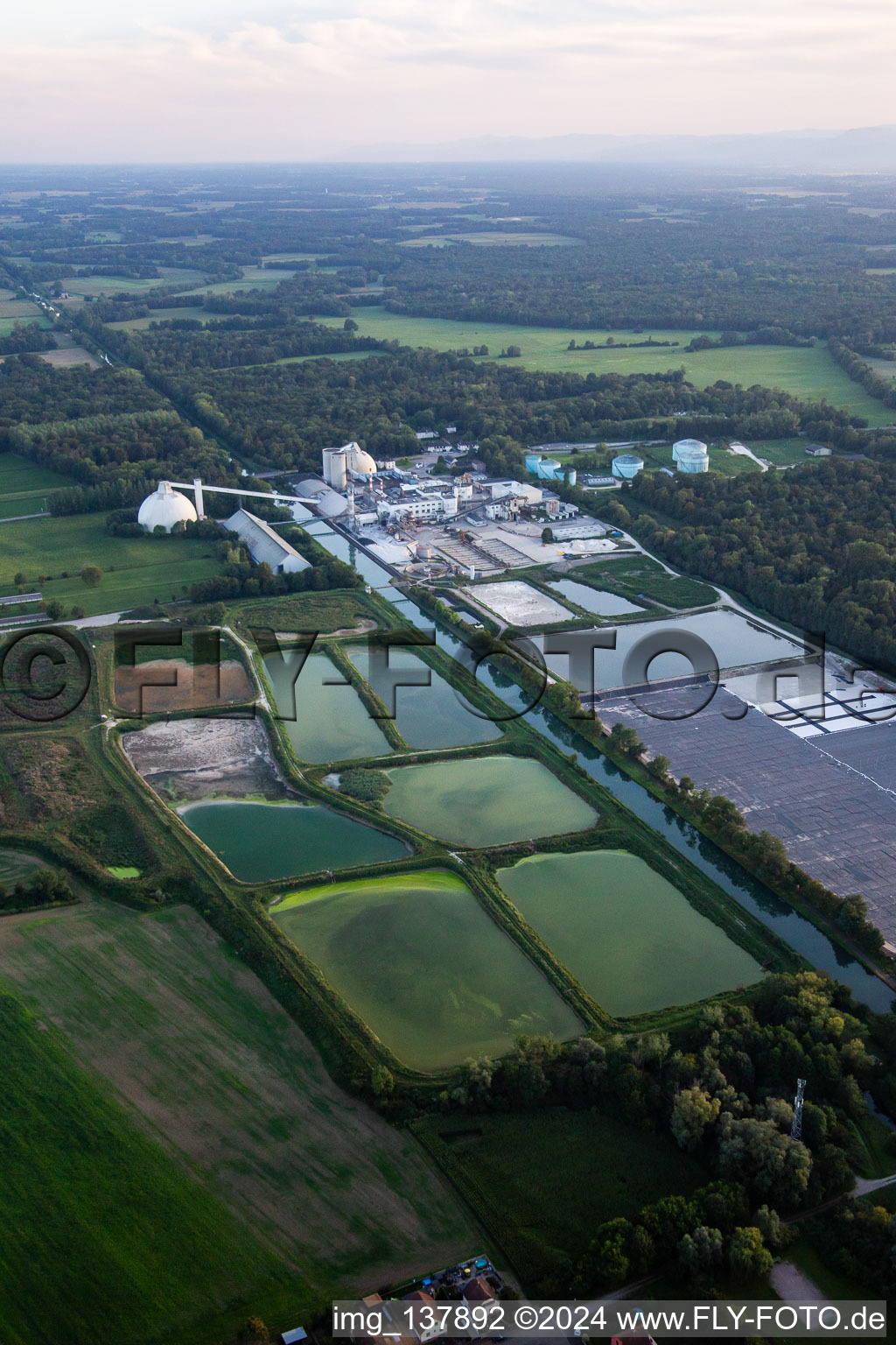 Aerial view of Sucrerie d'ERSTEIN / Cristal Union in Erstein in the state Bas-Rhin, France