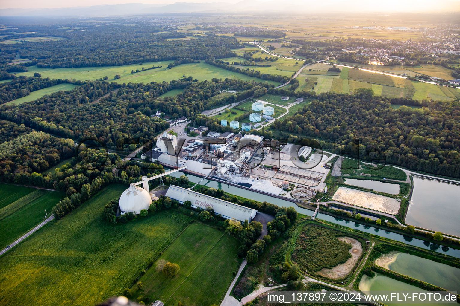 Sucrerie d'ERSTEIN / Cristal Union in Erstein in the state Bas-Rhin, France out of the air