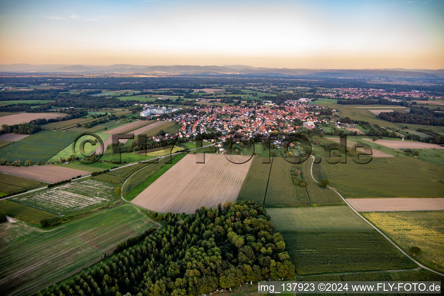 From the east in Rossfeld in the state Bas-Rhin, France