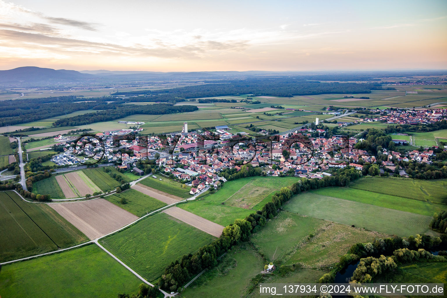 From the south in Kogenheim in the state Bas-Rhin, France