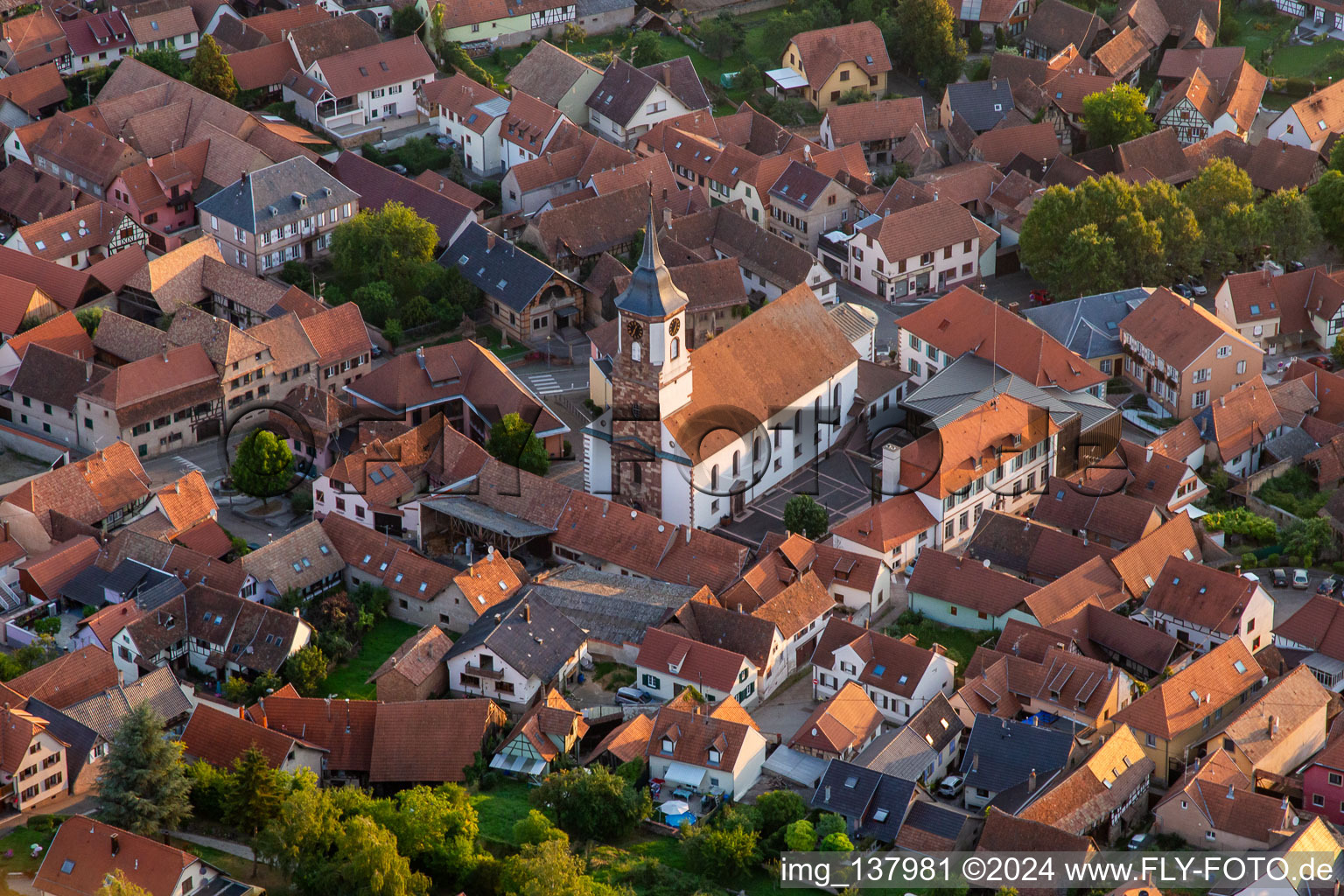 Church Bischoffsheim in Bischoffsheim in the state Bas-Rhin, France