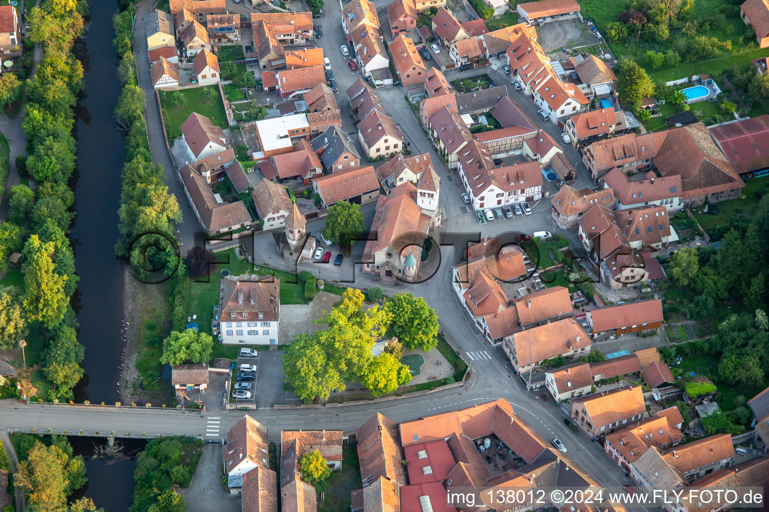 Aerial photograpy of Audeou Park in Avolsheim in the state Bas-Rhin, France