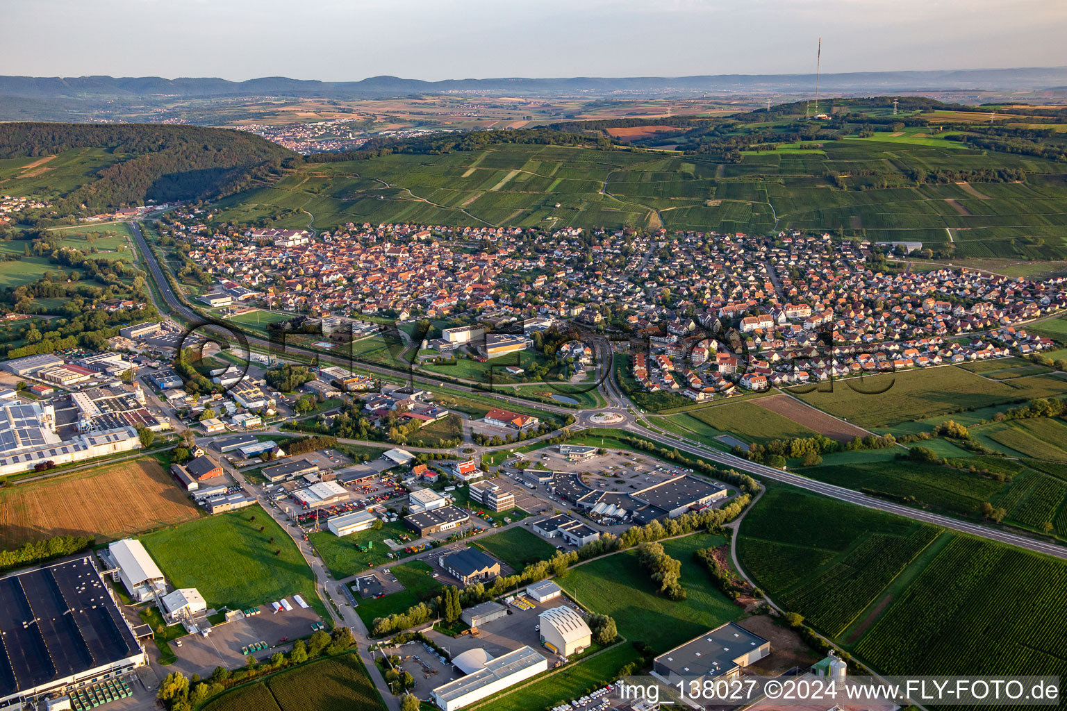 From the southeast in Marlenheim in the state Bas-Rhin, France