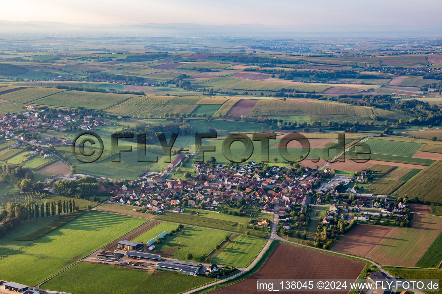 Drone image of Hochfelden in the state Bas-Rhin, France