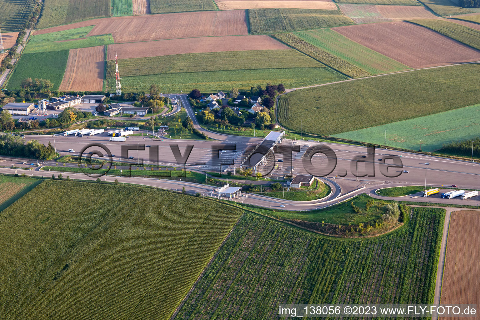 Motorway toll station A4 Hochfelden Sanef Service in Schwindratzheim in the state Bas-Rhin, France