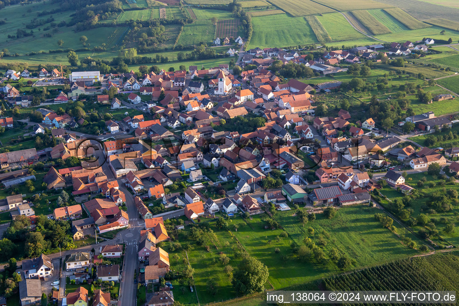 Church of Saint Hilaire in Minversheim in the state Bas-Rhin, France