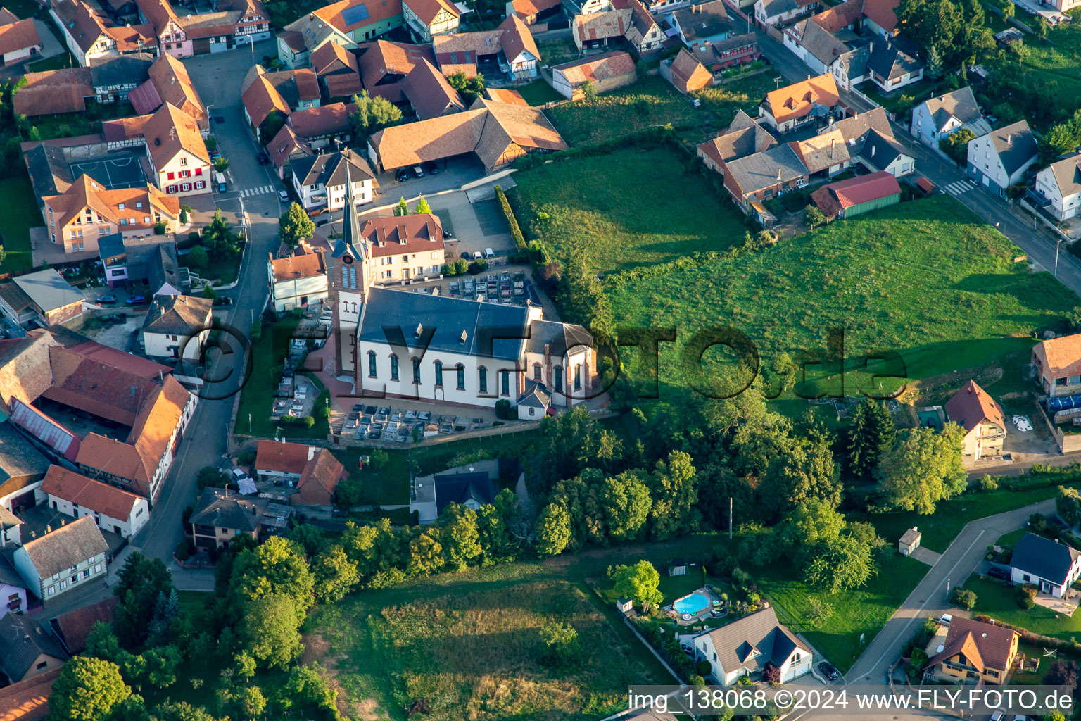 Aerial photograpy of Uhlwiller in the state Bas-Rhin, France