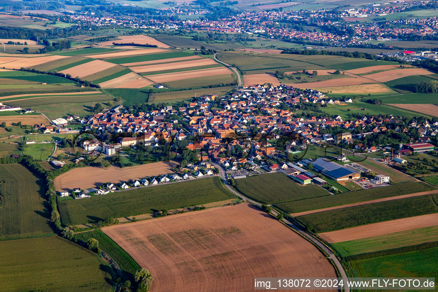 From the southeast in Dauendorf in the state Bas-Rhin, France