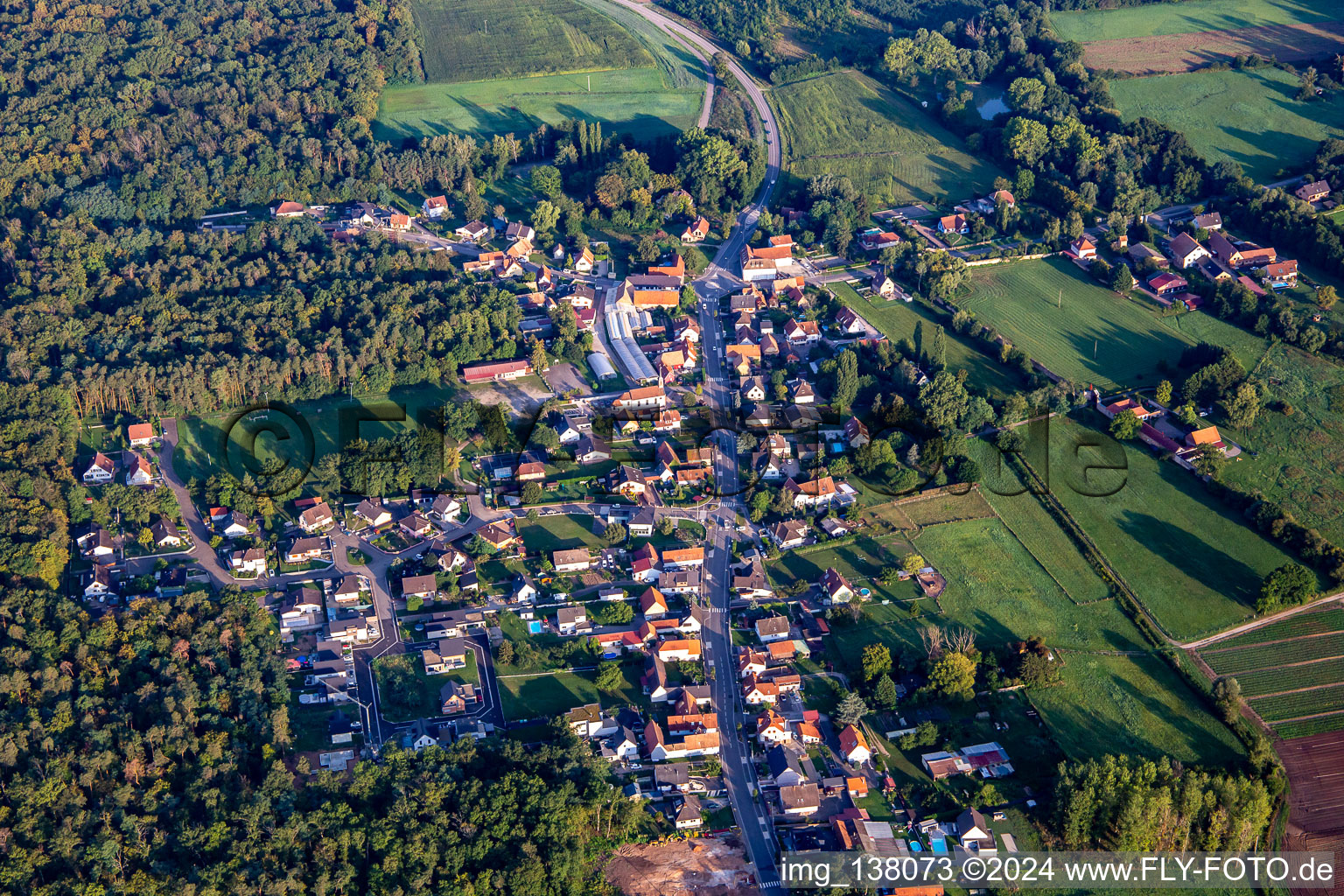 Dauendorf in the state Bas-Rhin, France out of the air