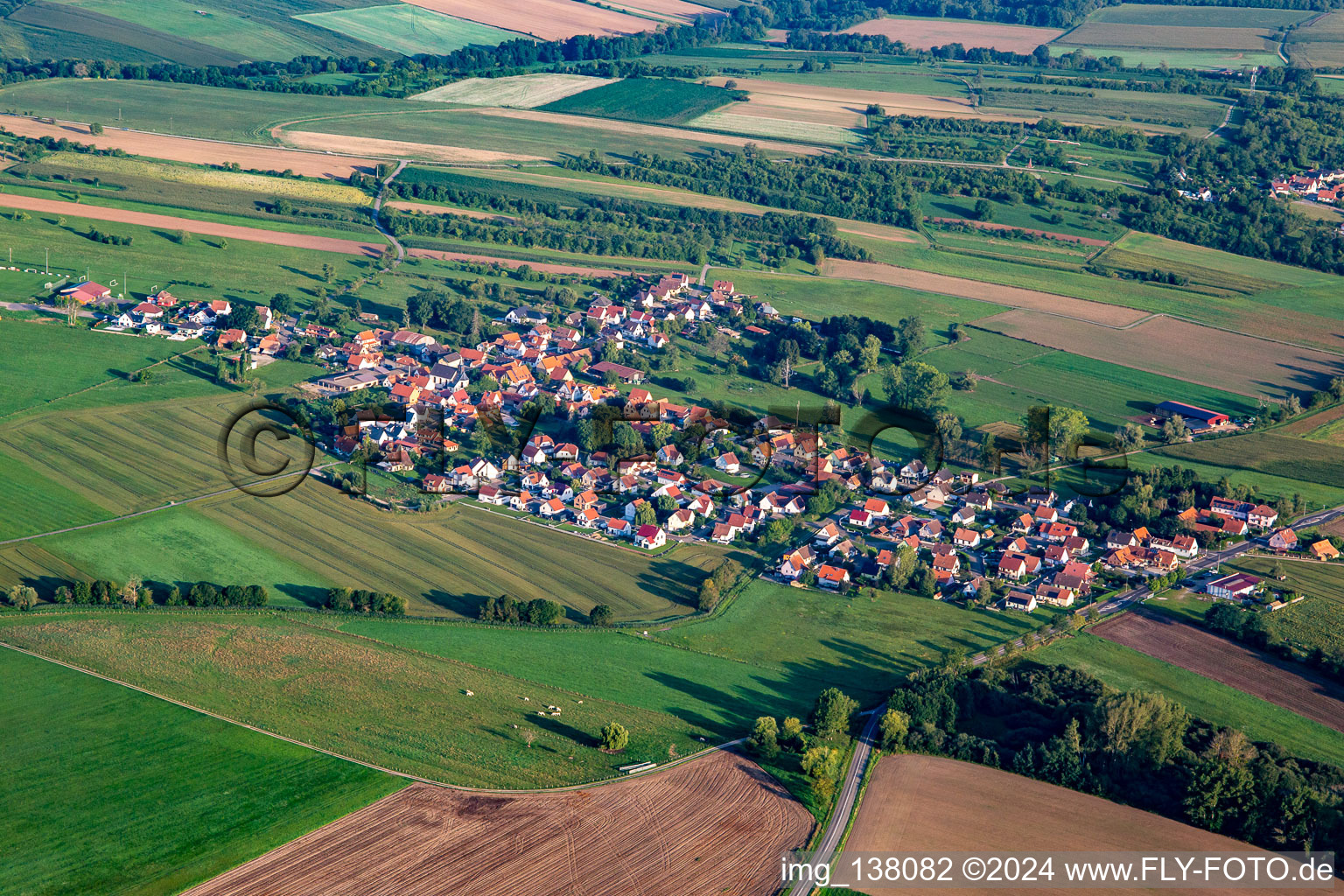 From the southeast in Hegeney in the state Bas-Rhin, France