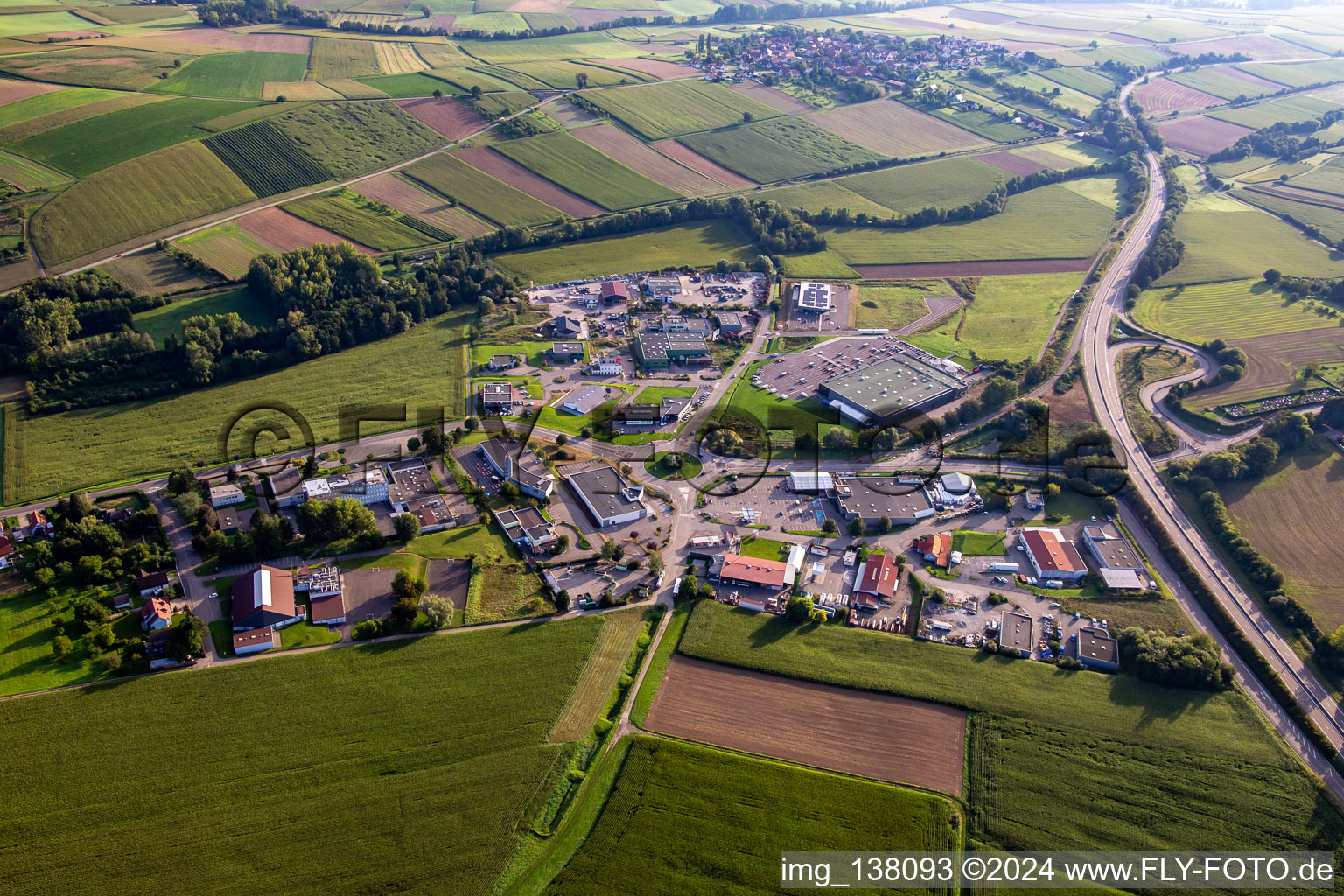 Commercial area in Soultz-sous-Forêts in the state Bas-Rhin, France